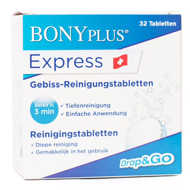 BONYPlus Express 32 puhdistustabletit edestä