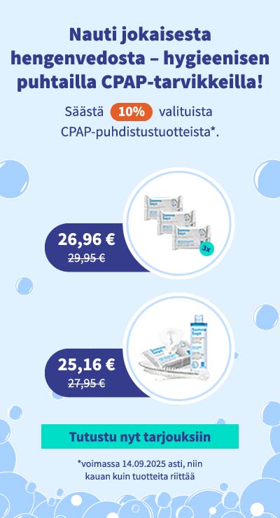 Alennus valituista CPAP-puhdistustuotteista 05