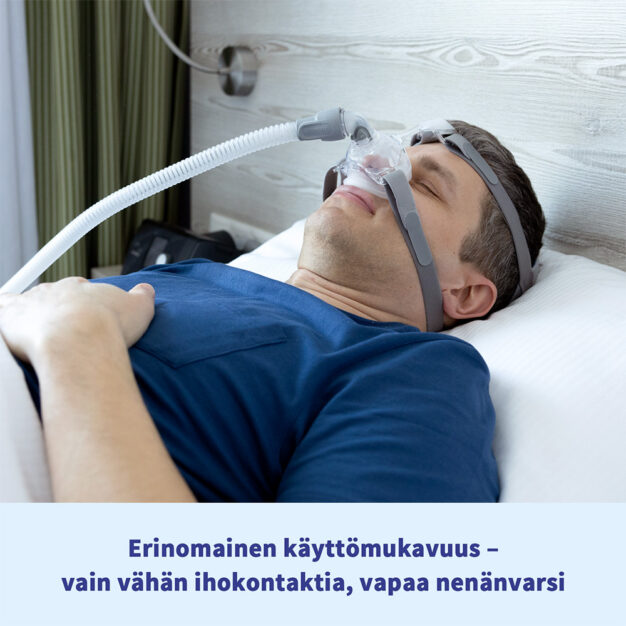 ResMed Mirage FX CPAP-Nasenmaske Kopfbänderung Seitenansicht