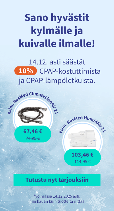 Alennus CPAP-kostuttimista ja CPAP-lämpöletkuista 05