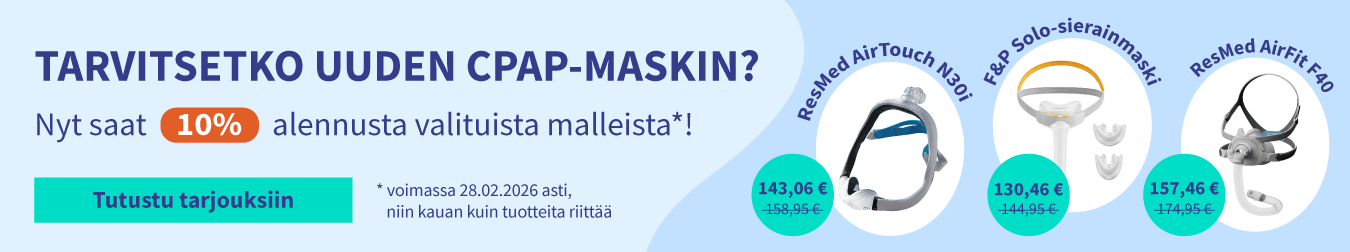 Alennusta valituista malleista CPAP-maskin 01