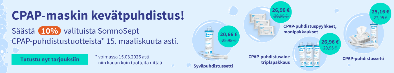 Alennusta SomnoSept CPAP-puhdistustuotteista 01