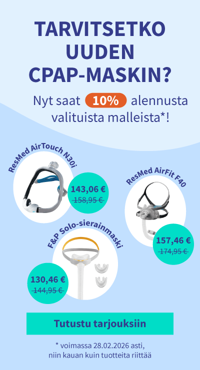 Alennusta valituista malleista CPAP-maskin 05