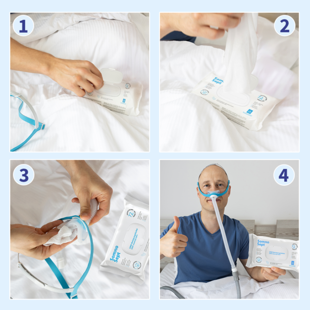 SomnoSept CPAP-puhdistuspyyhkeet 7