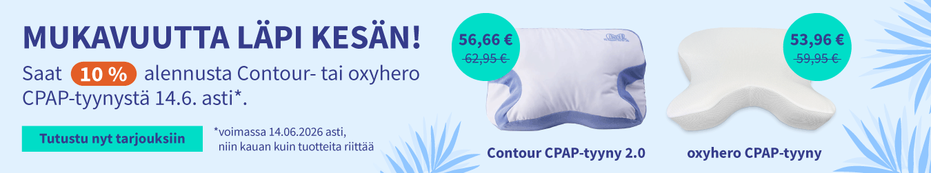 Alennuksen Contour- tai oxyhero CPAP-tyynystä 05