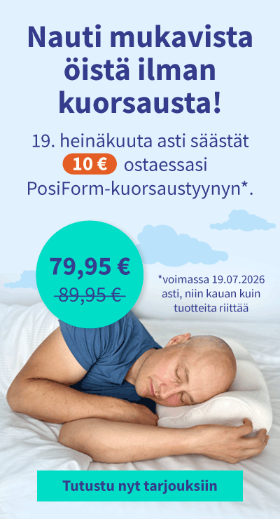 Alennus ostaessasi PosiForm-kuorsaustyynyn 05