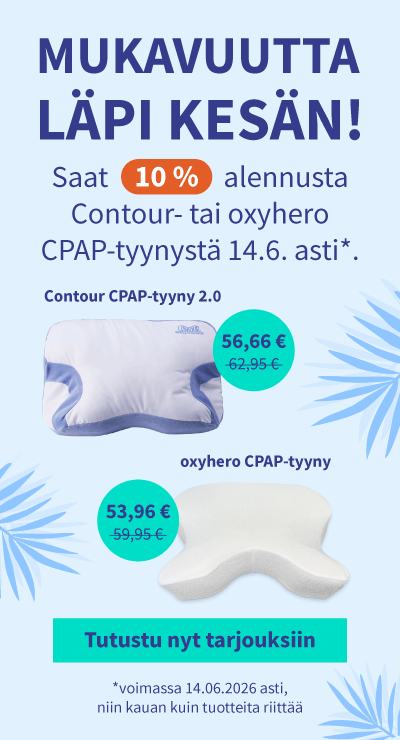 Alennuksen Contour- tai oxyhero CPAP-tyynystä 01