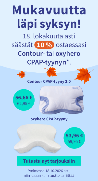 Alennus Contour- tai oxyhero CPAP-tyynyn 05