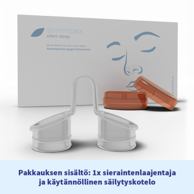 somnipax breathe pakkauksen sisalto 1x sieraintenlaajentaja ja kaytannollinen sailytyskotelo