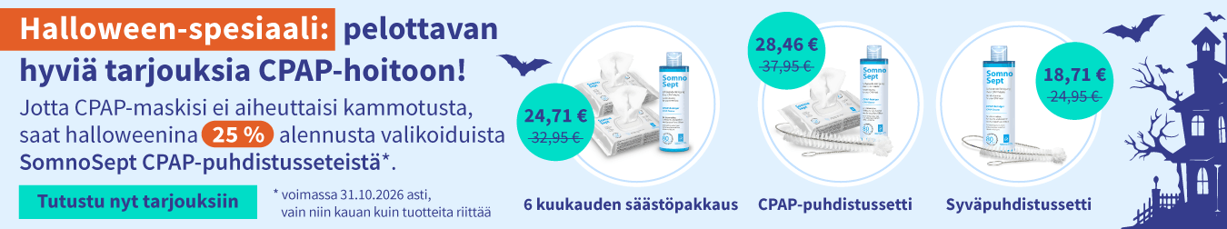 Alennus valikoiduista SomnoSept CPAP-puhdistusseteistä 01