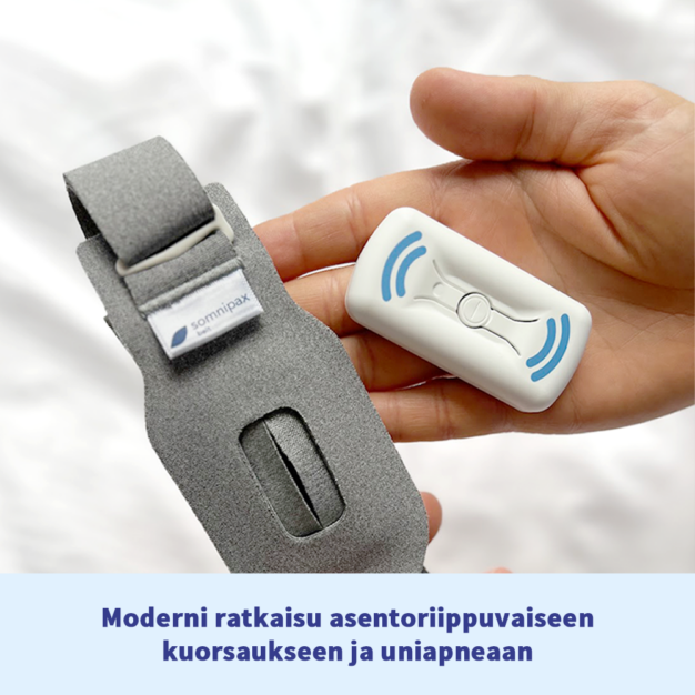 somnipax belt 2.0 - moderni ratkaisu asentoriippuvaiseen kuorsaukseen ja uniapneaan