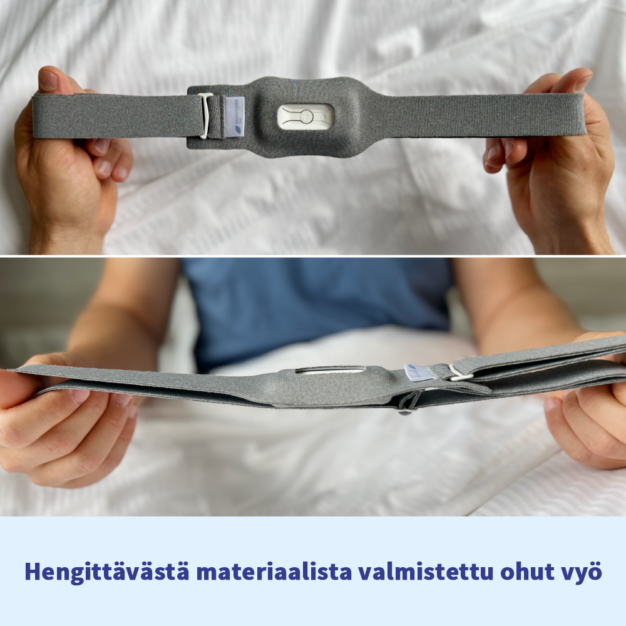 somnipax belt 2.0 - hengittävästä materiaalista valmistettu ohut vyö